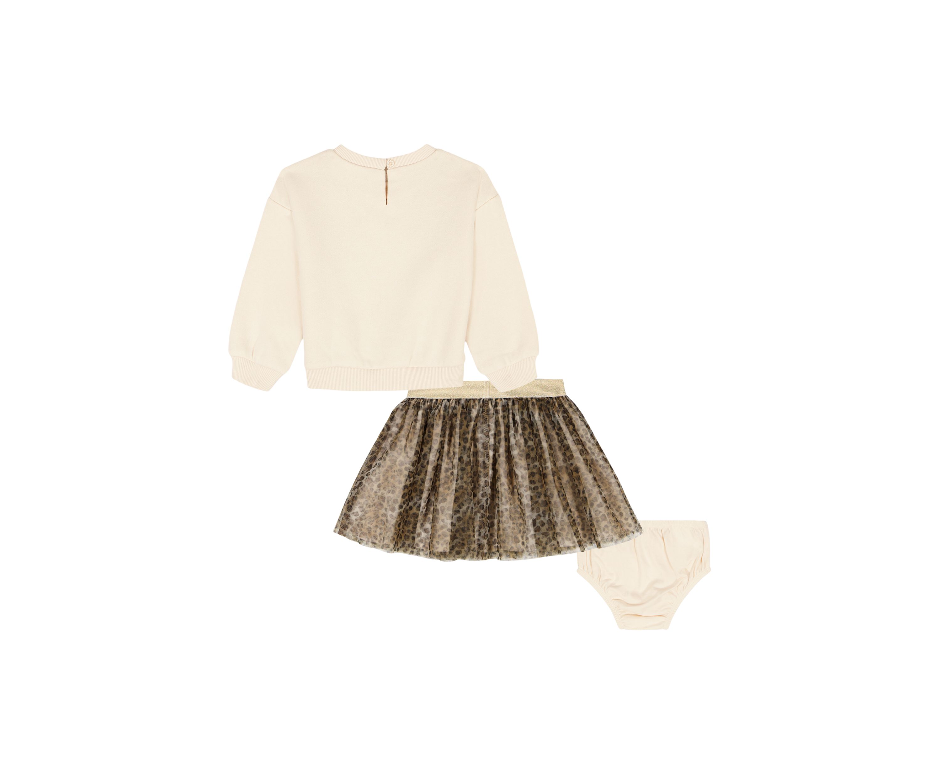 Toddler Girls Bow Sweater, Skirt, and Bloomer Set 