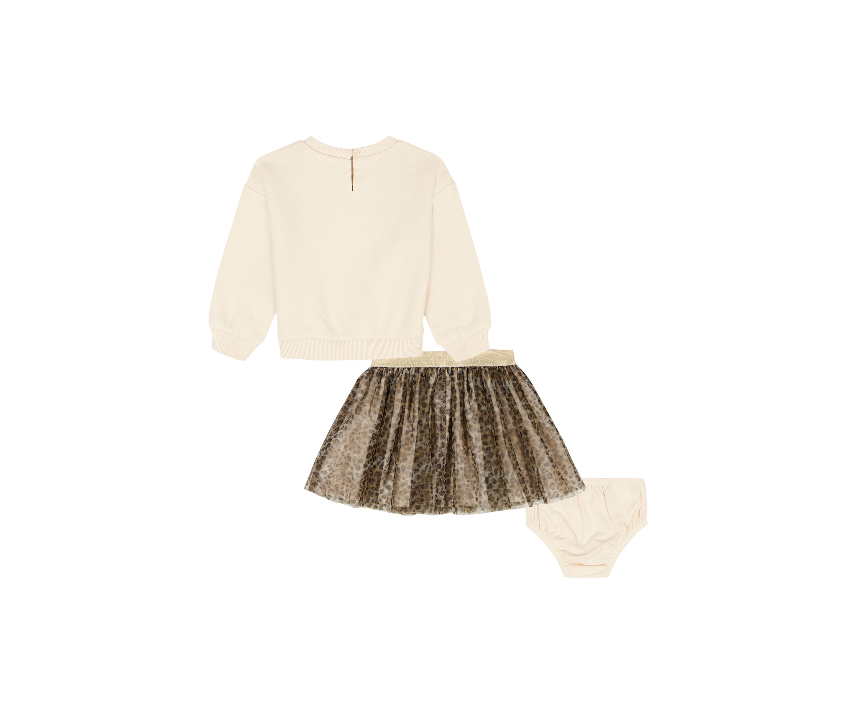  Girls Bow Sweater, Skirt, and Bloomer Set 