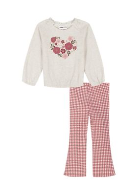 Kids Headquarters Toddler Girls Flower Graphic Set