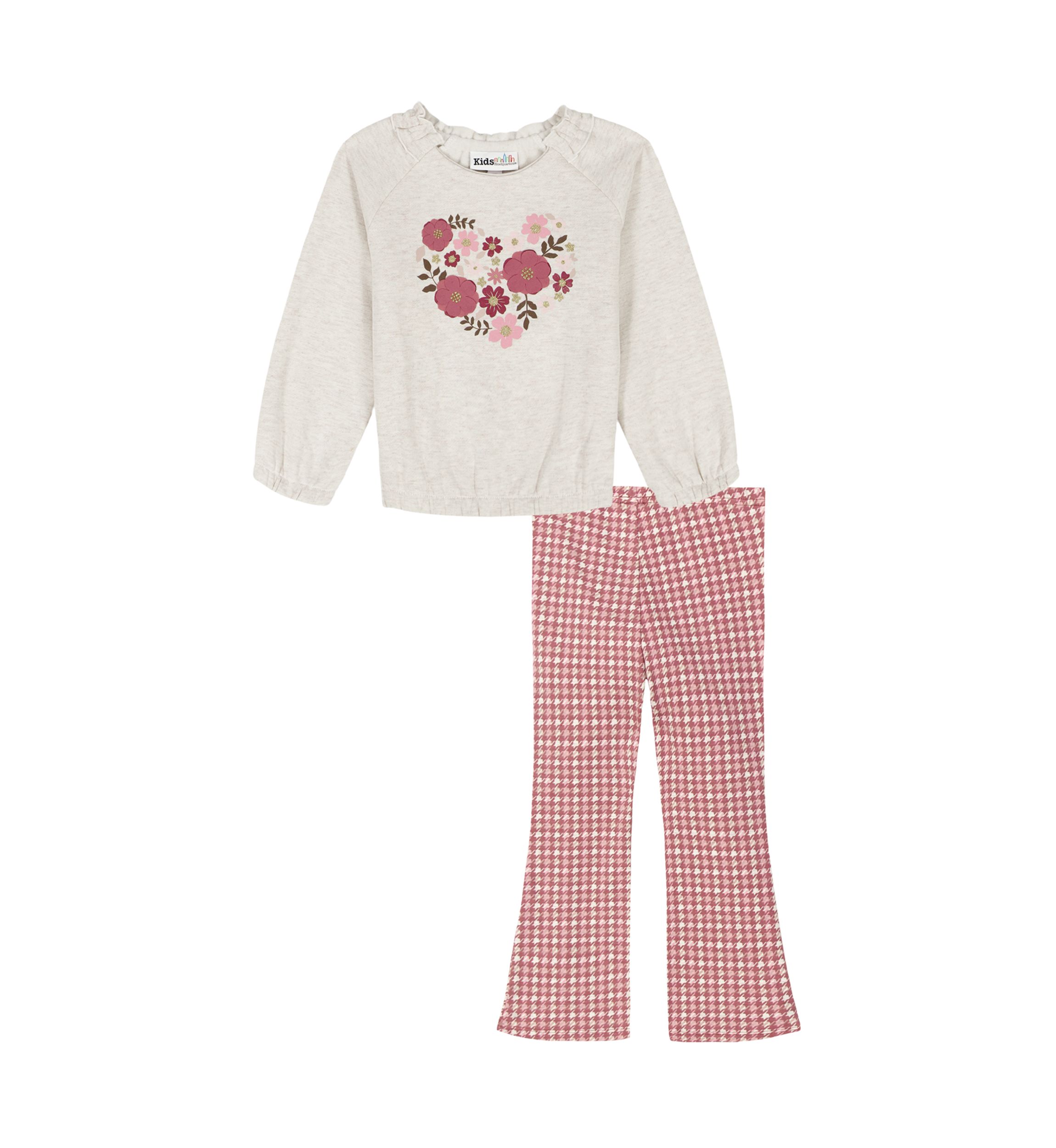 Toddler Girls Flower Graphic Set 