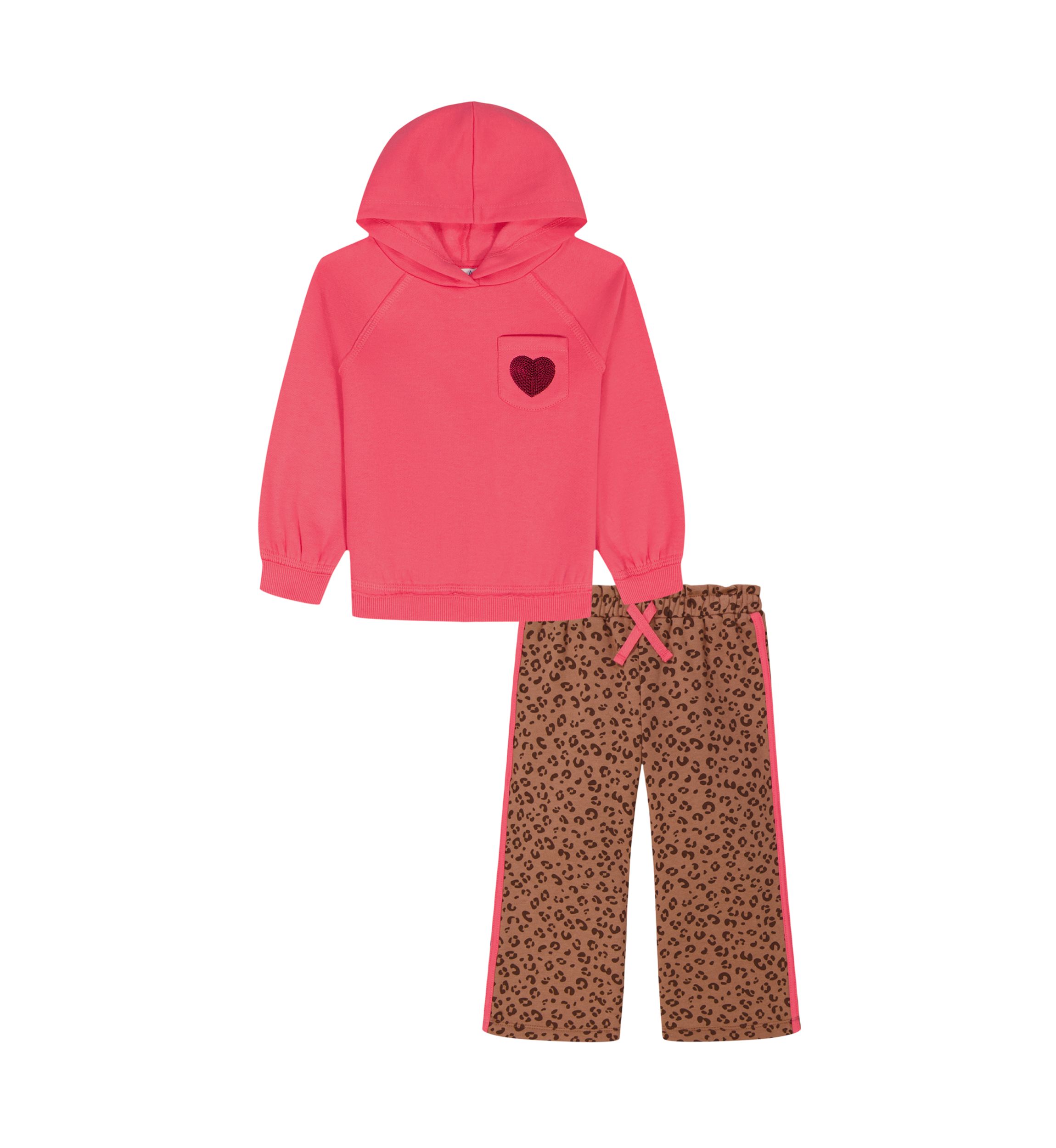 Toddler Girls Two Piece Fleece Jogger Set
