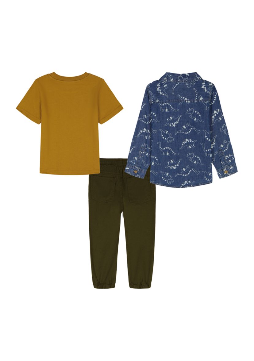 Toddler Boys 3-Piece Assorted Woven Knit Set