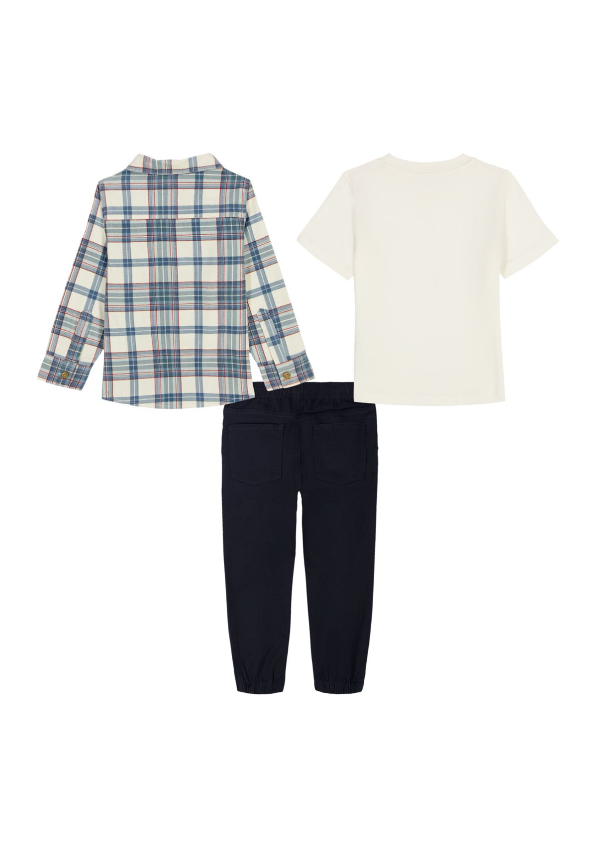 Toddler Boys 3-Piece Woven Knit Set 