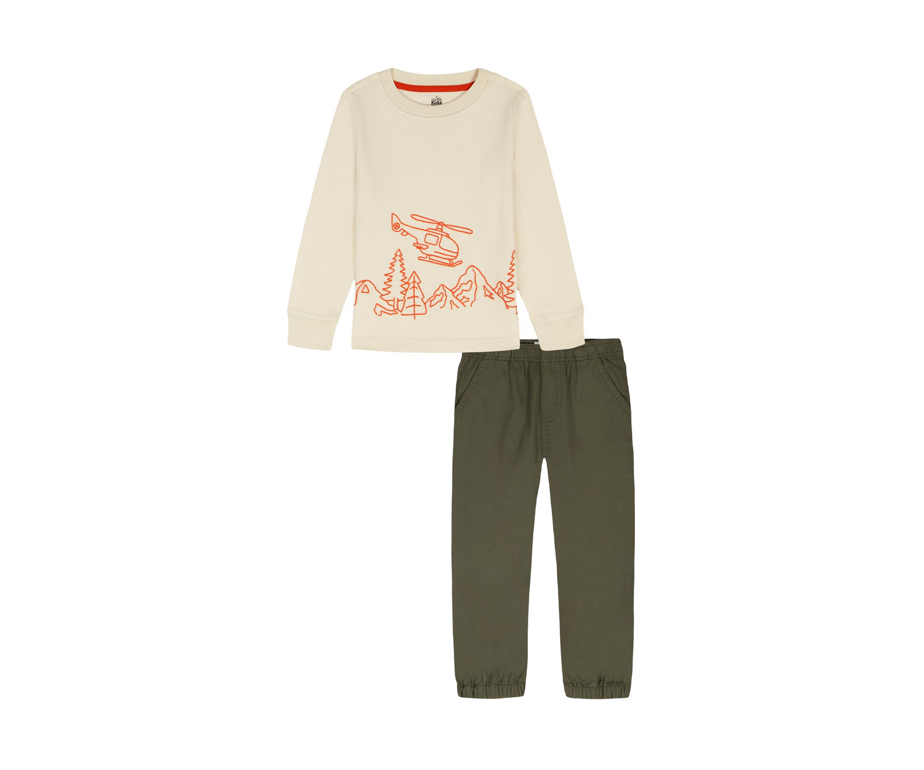 Toddler Girls Graphic Knit Top and Pants Set