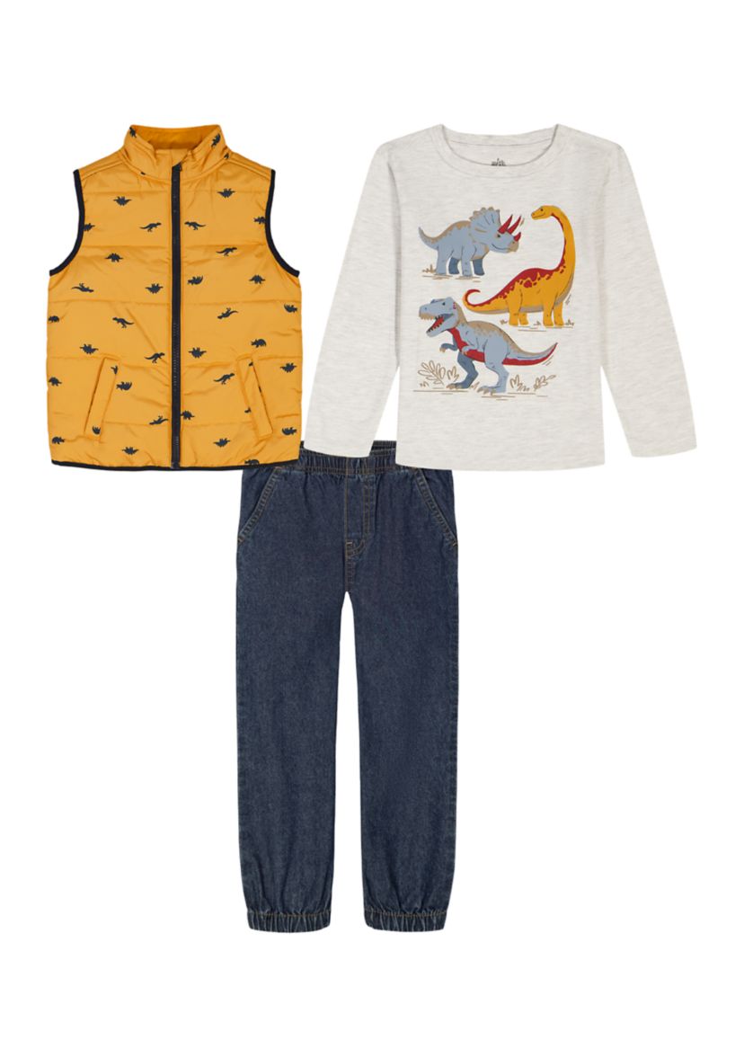 Toddler Boys 3-Piece Vest Set 