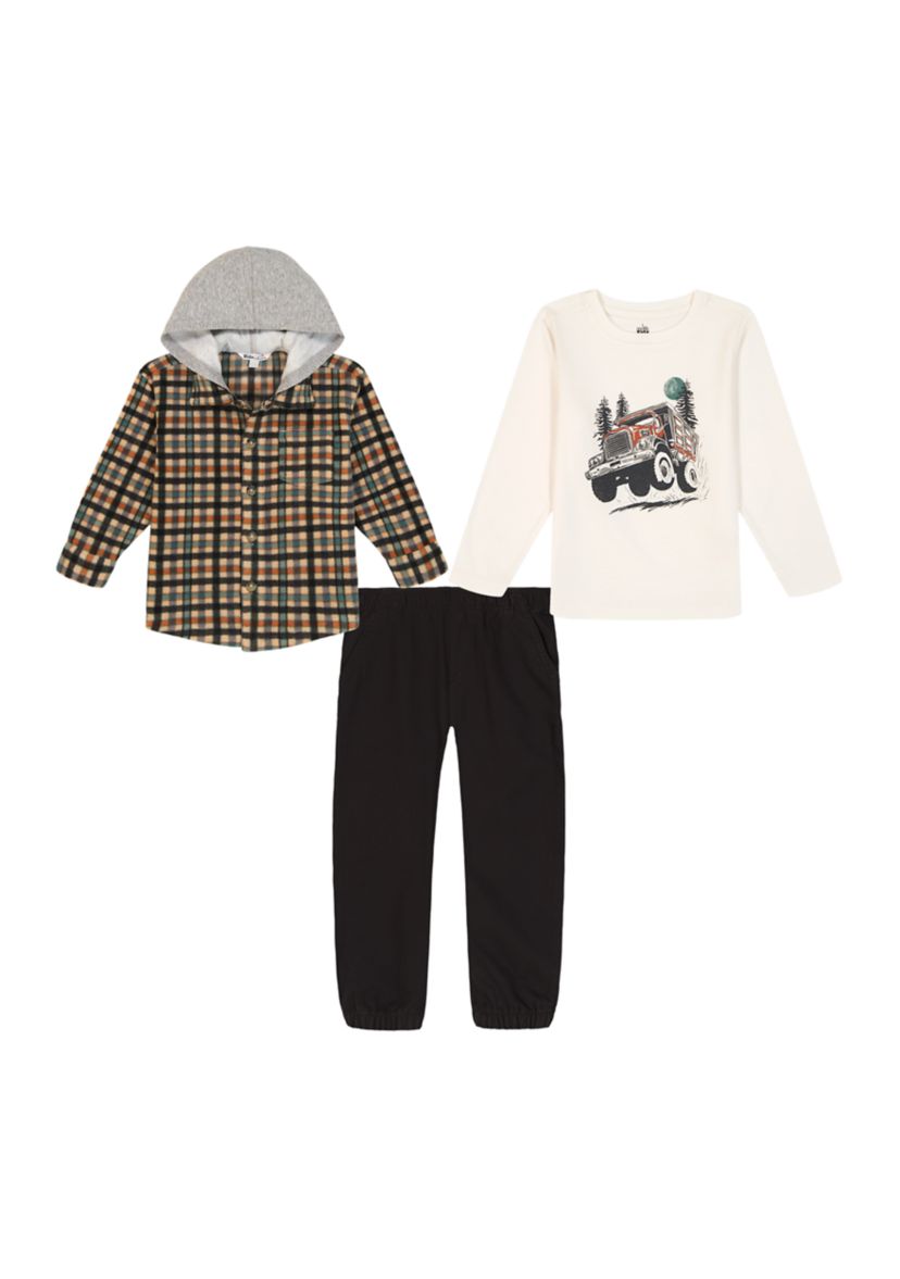 Toddler Boys 3-Piece Shacket Set 