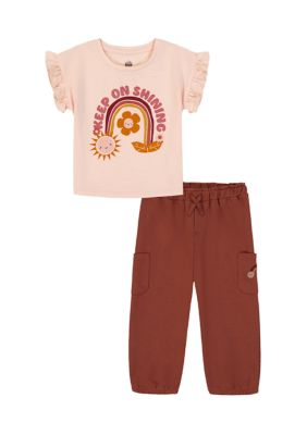 Kids Headquarters Baby Girls Two Piece Jogger Set, 3T