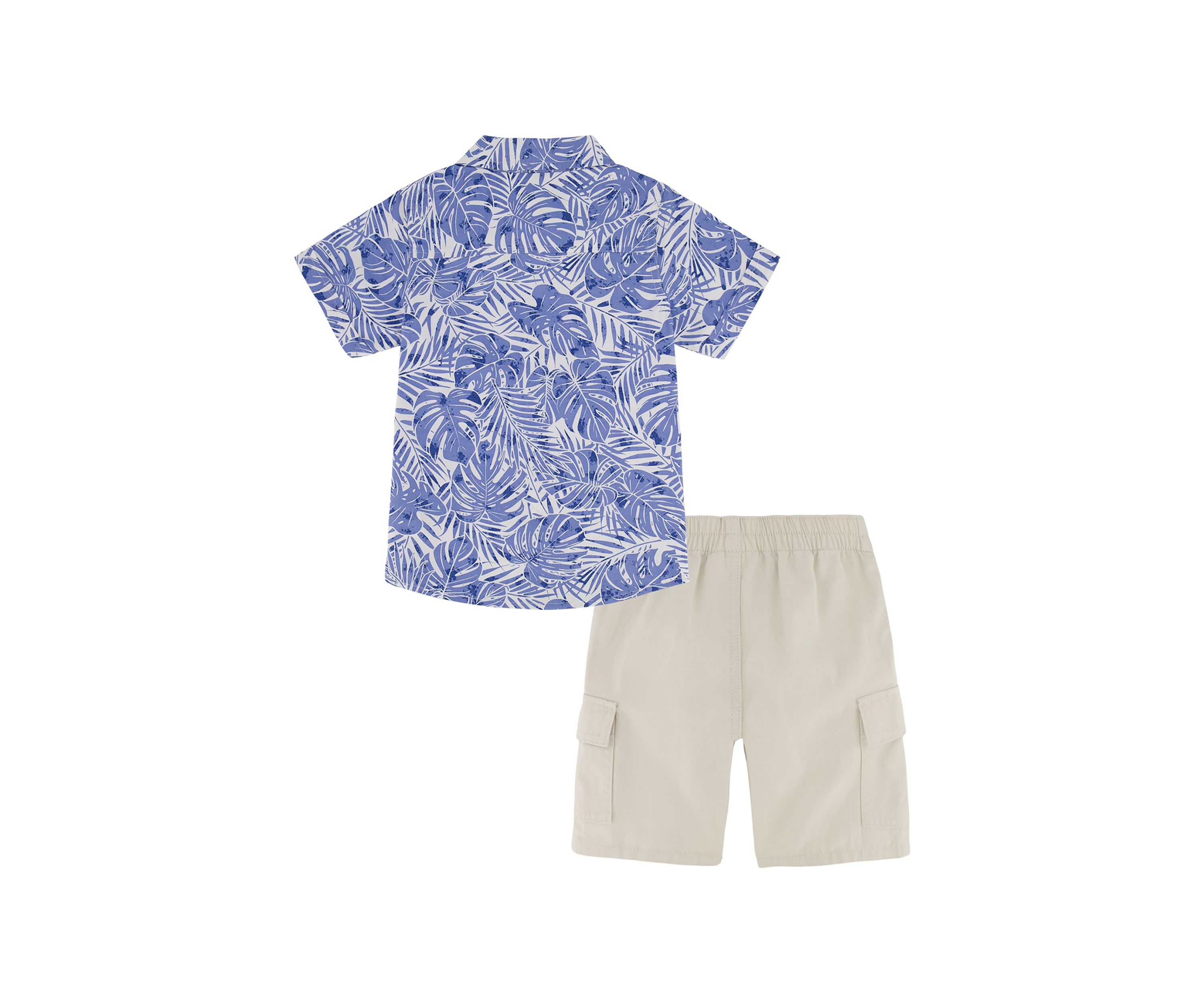 Toddler Boys Tropical Printed Shirt and Shorts Set