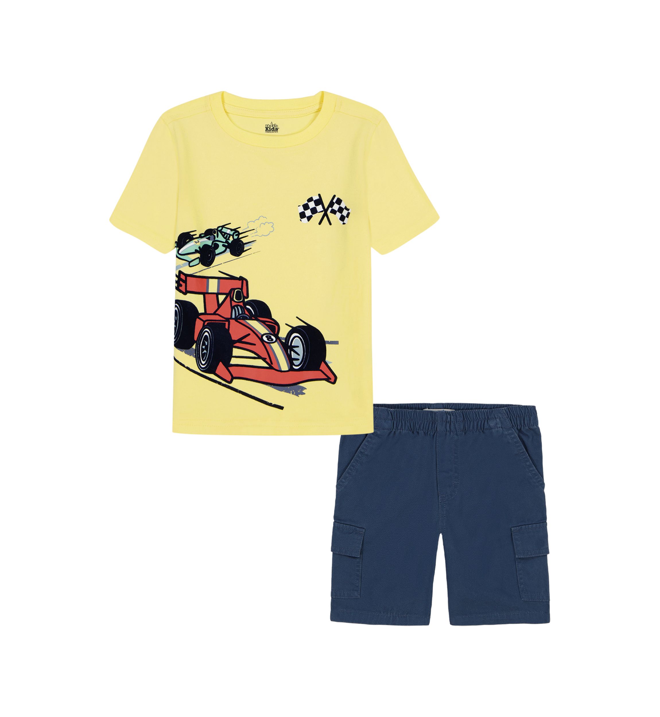 Toddler Boys Race Car Graphic Set 