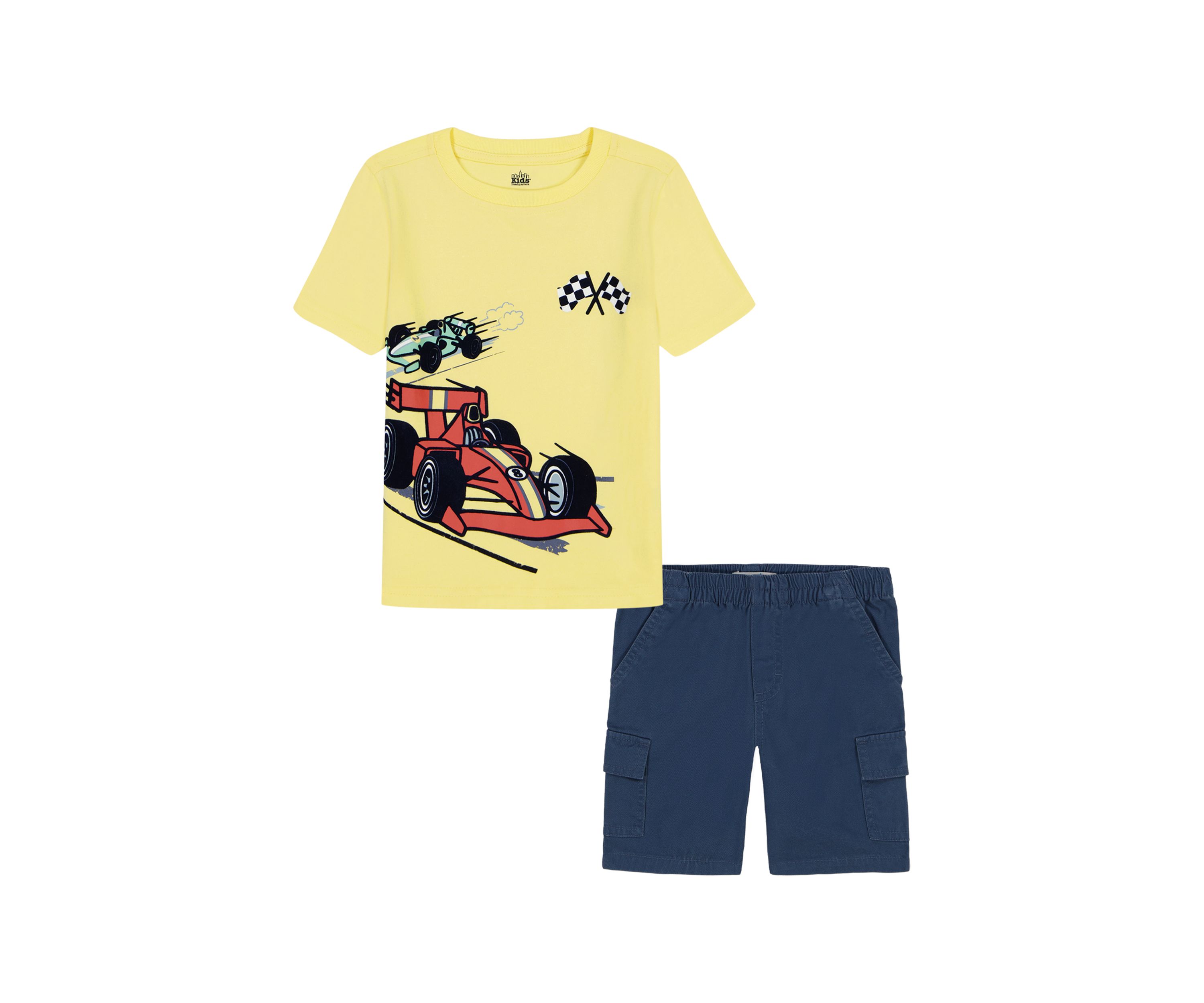 Toddler Boys Race Car Graphic Set 