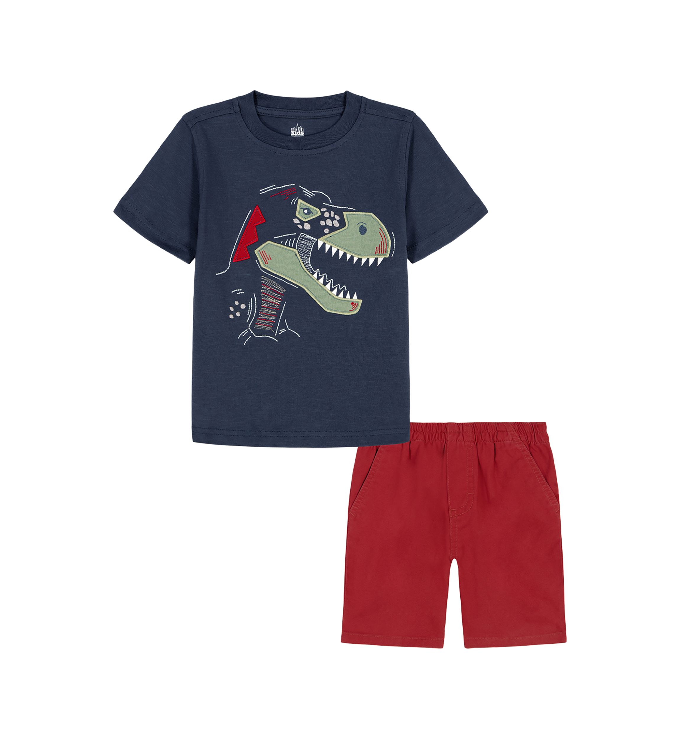 Baby Boys Dino Appliqué Shorts Set