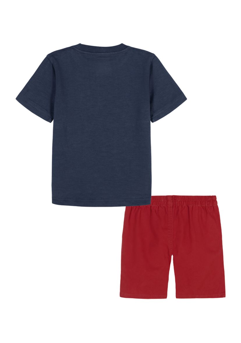 Toddler Boys Dino Appliqué Short Set