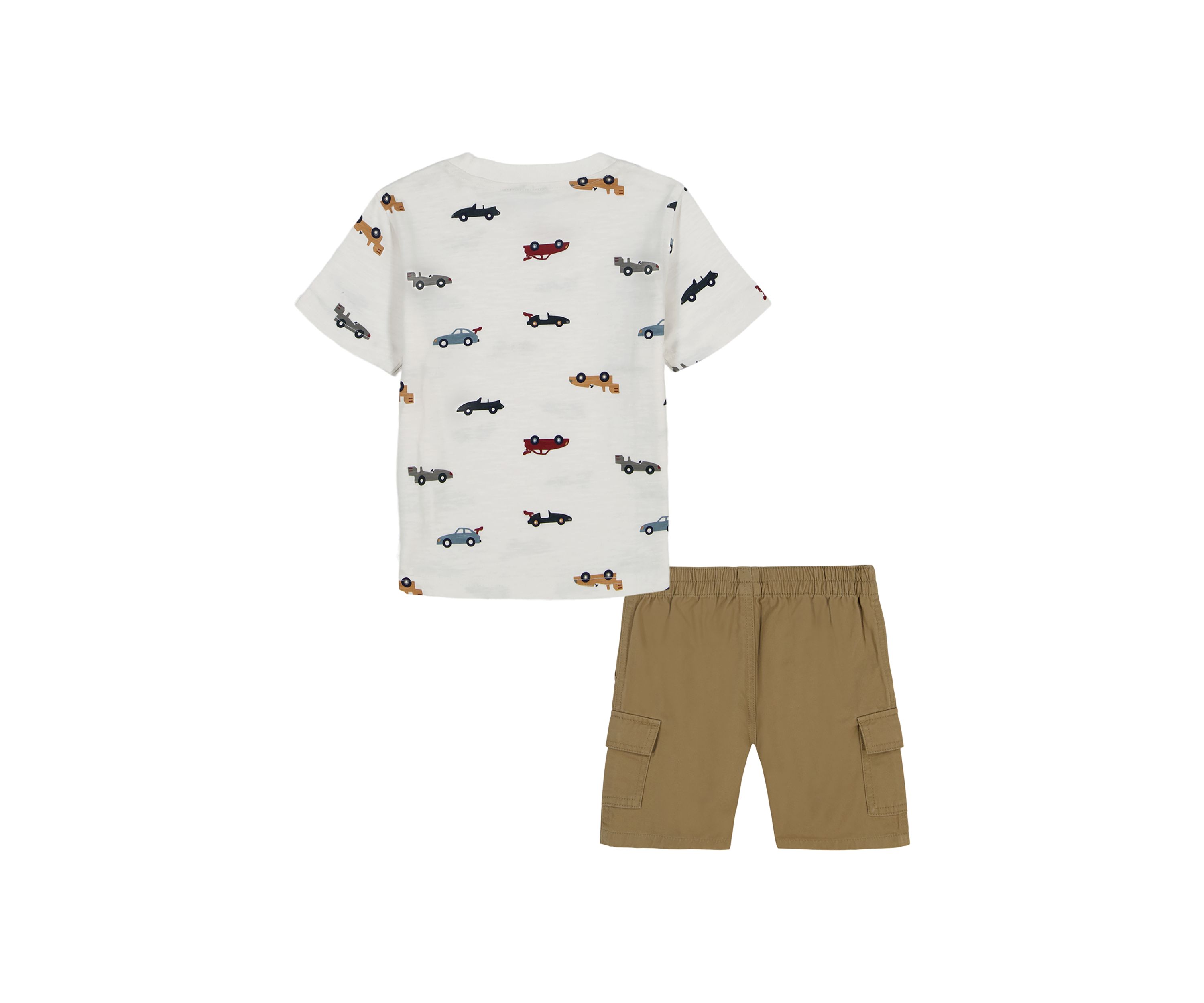 Toddler Boys Race Car Printed T-Shirt and Shorts Set