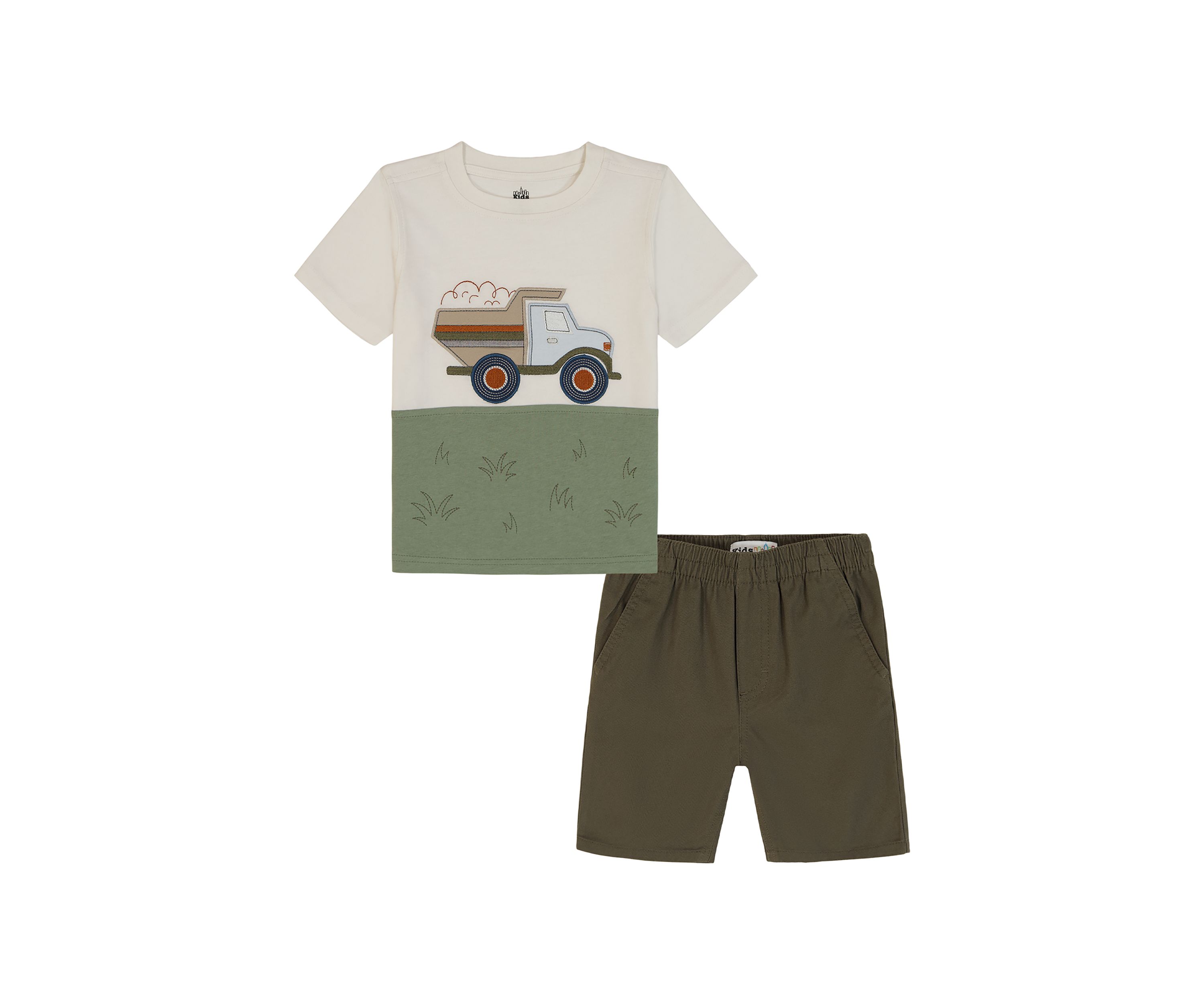 Baby Boys Truck Appliqué Short Set