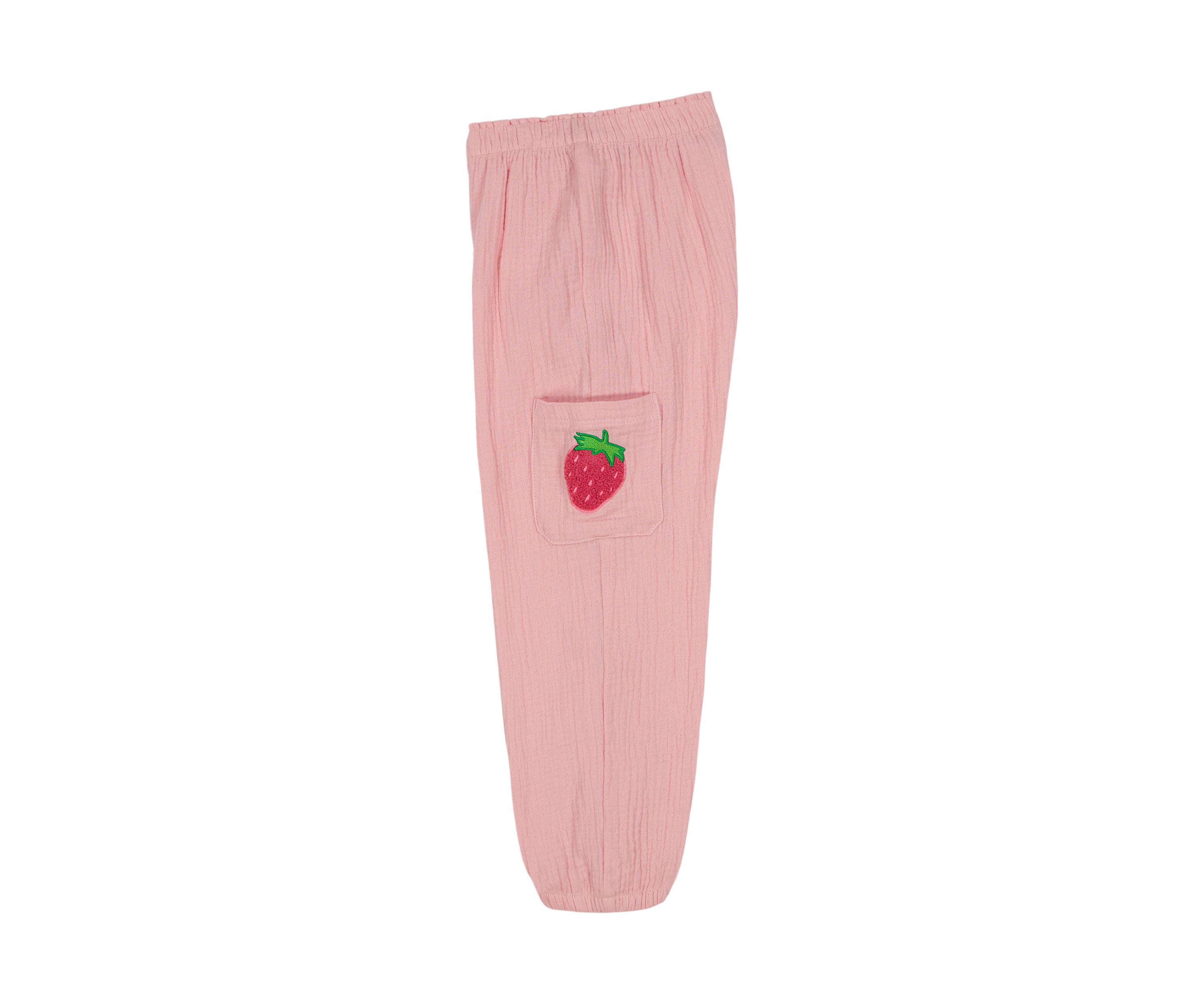 Toddler Girls Strawberry Gauze Jogger Set