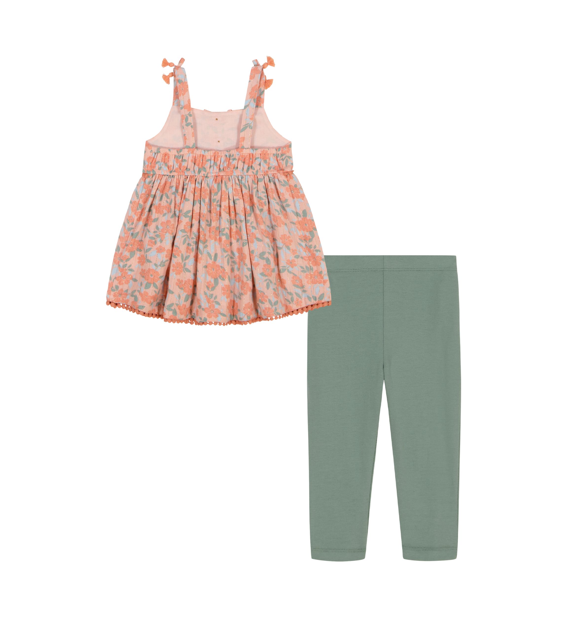 Toddler Girls Floral Printed Top and Leggings Set