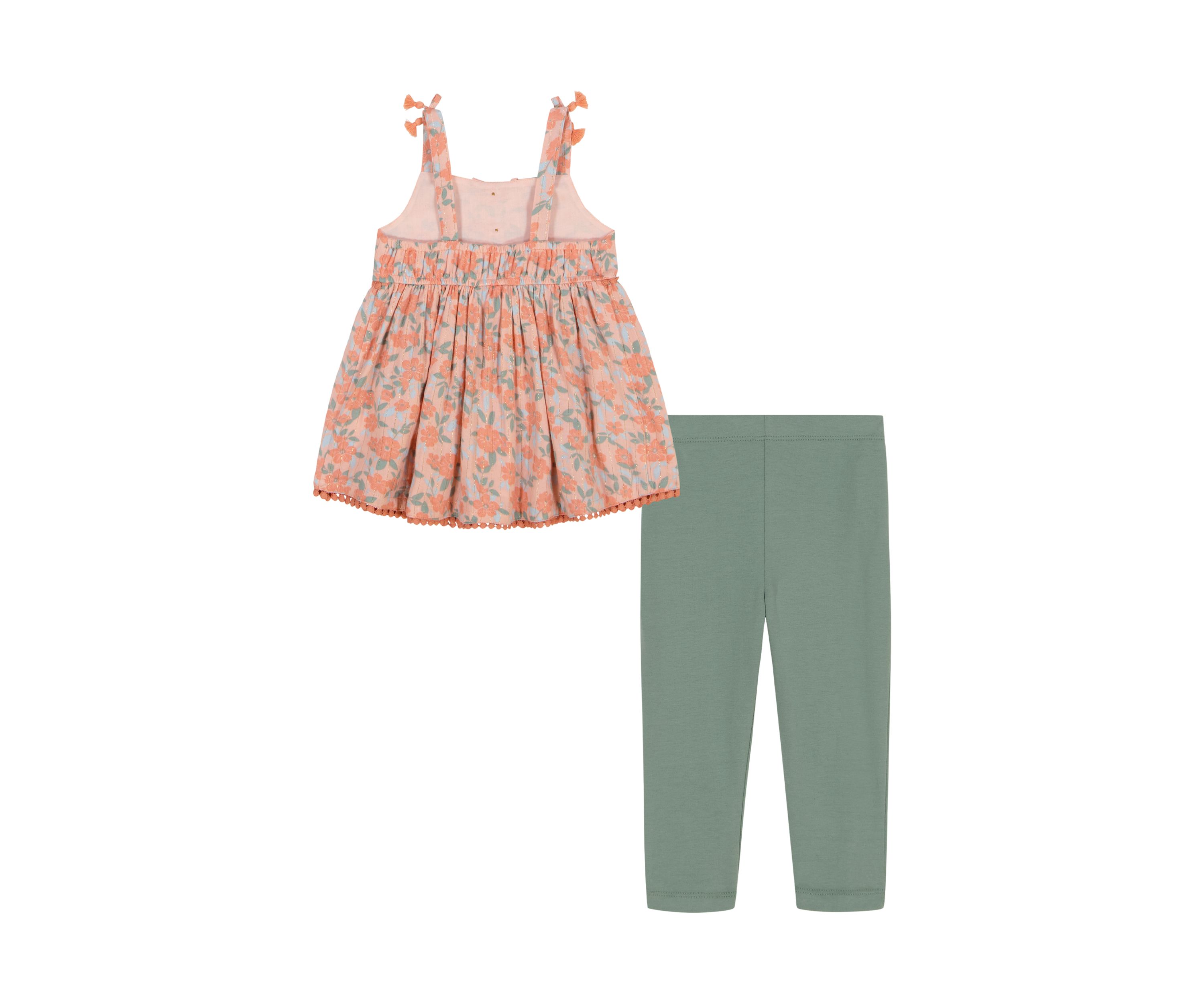 Toddler Girls Floral Printed Top and Leggings Set