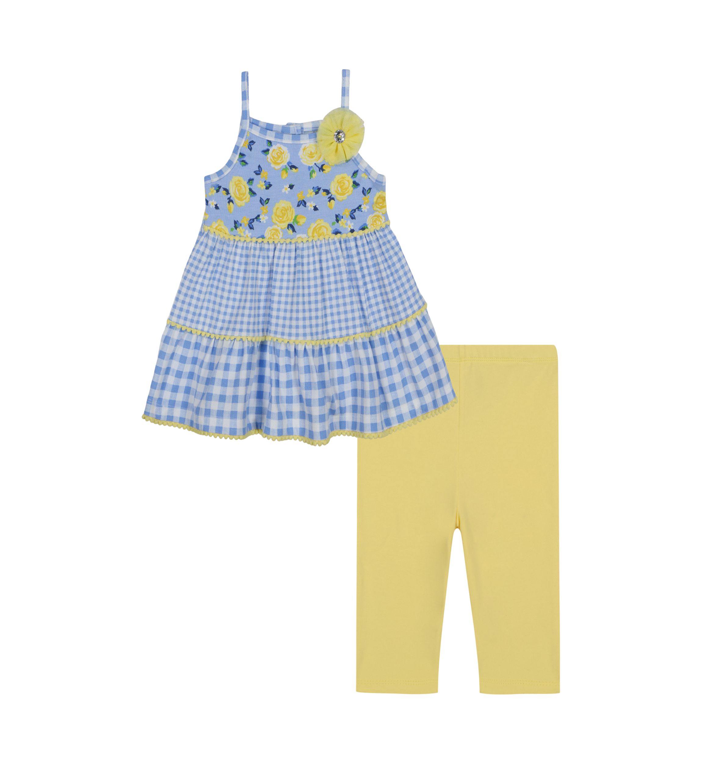 GINGHAM TIERED LEGGING SET
