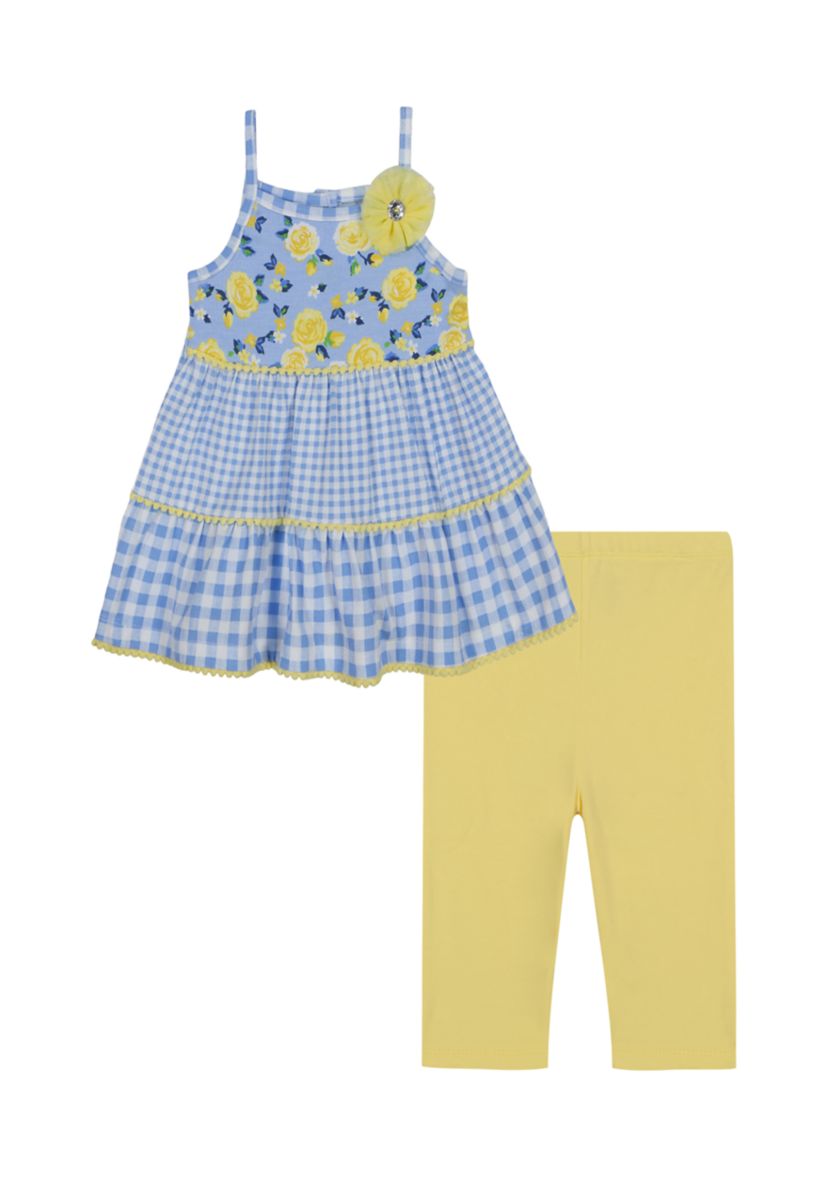 GINGHAM TIERED LEGGING SET