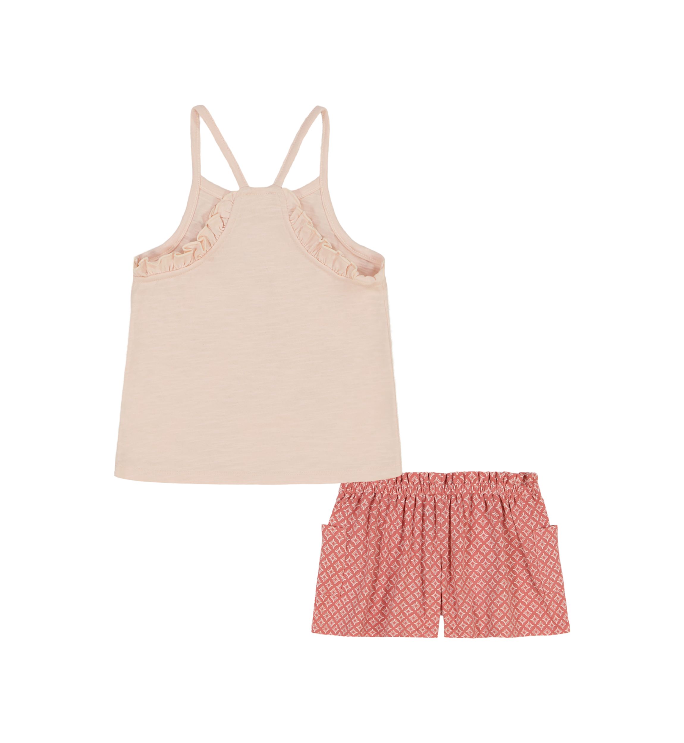 Baby Girls Giraffe Printed Tank Top and Shorts Set