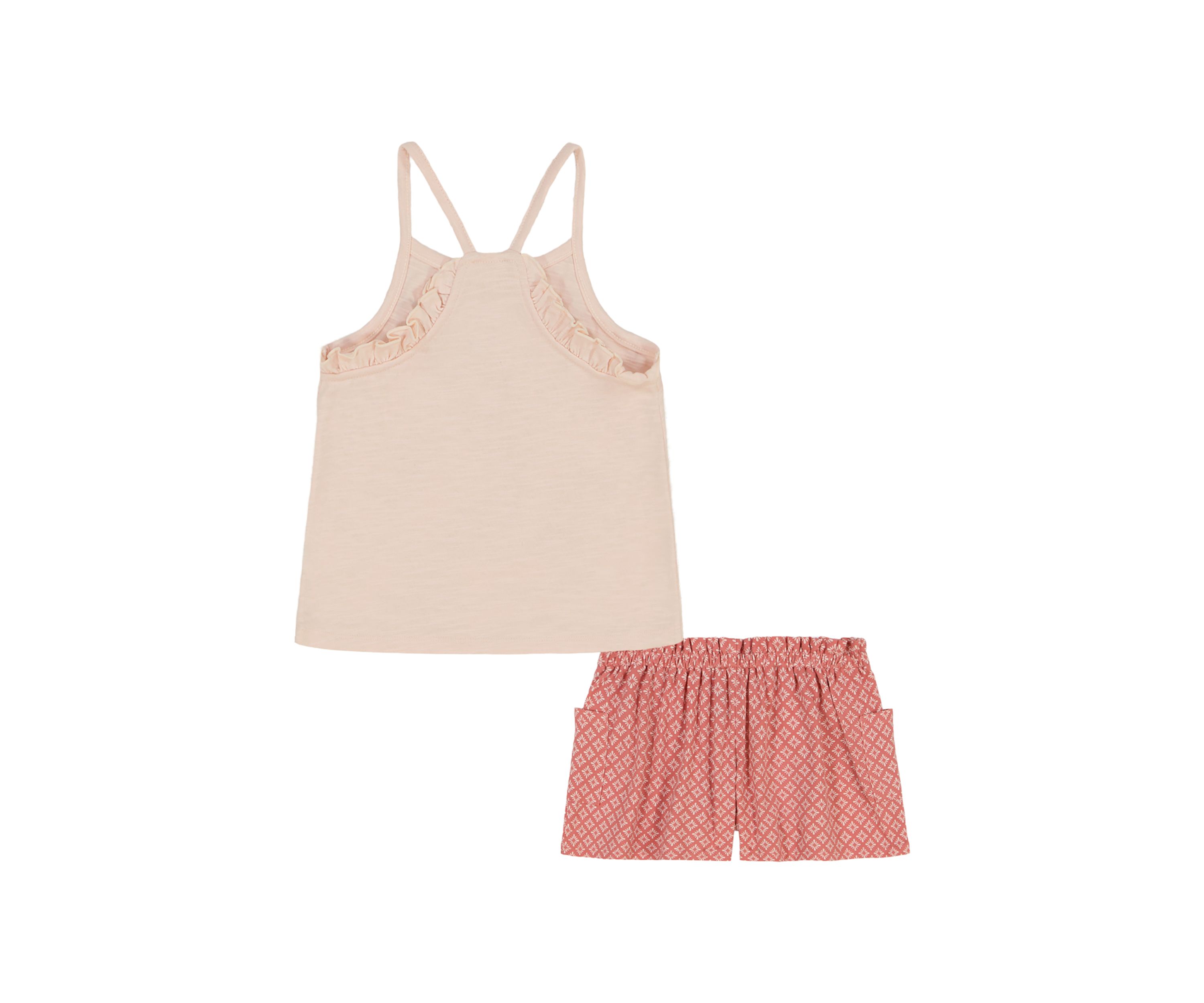 Baby Girls Giraffe Printed Tank Top and Shorts Set