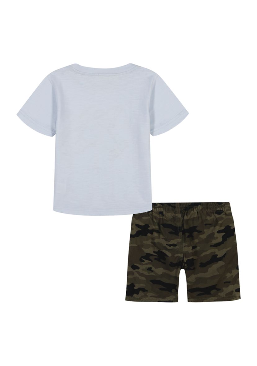 Toddler Boys Plane Appliqué Short Set