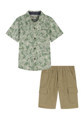 Kids Headquarters Baby Boys Shirt and Cargo Pants Set
