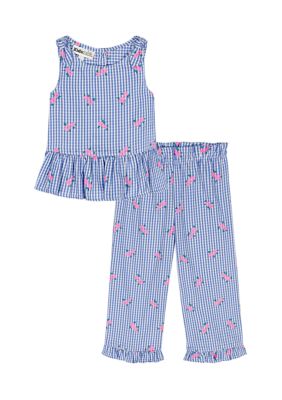 Kids Headquarters Baby Girls Woven Pants Set