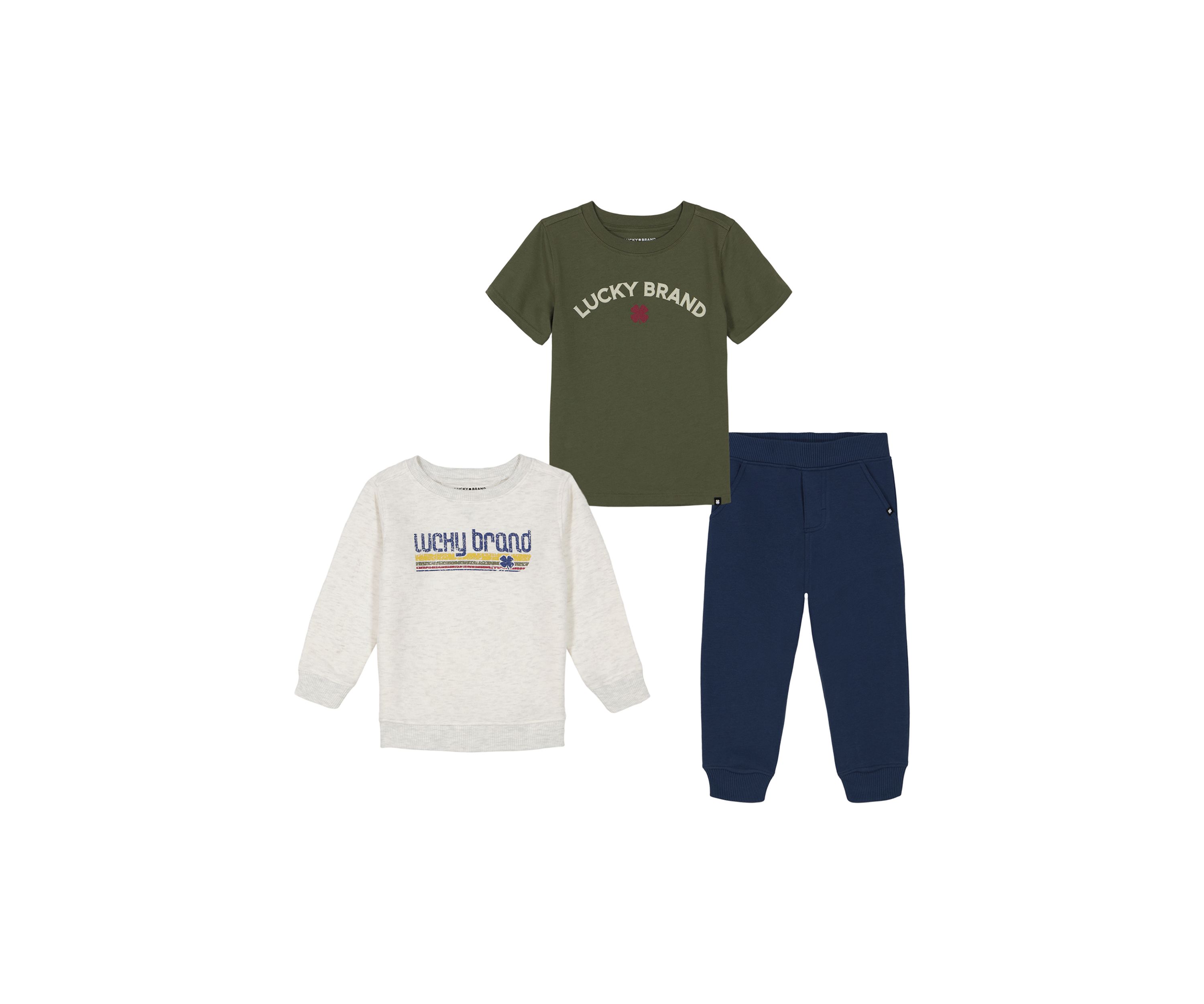 Toddler Boys 3 Piece Graphic Sweatshirt Set