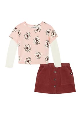 Kids Headquarters Toddler Girls 2 Piece Skirt Set, 2T
