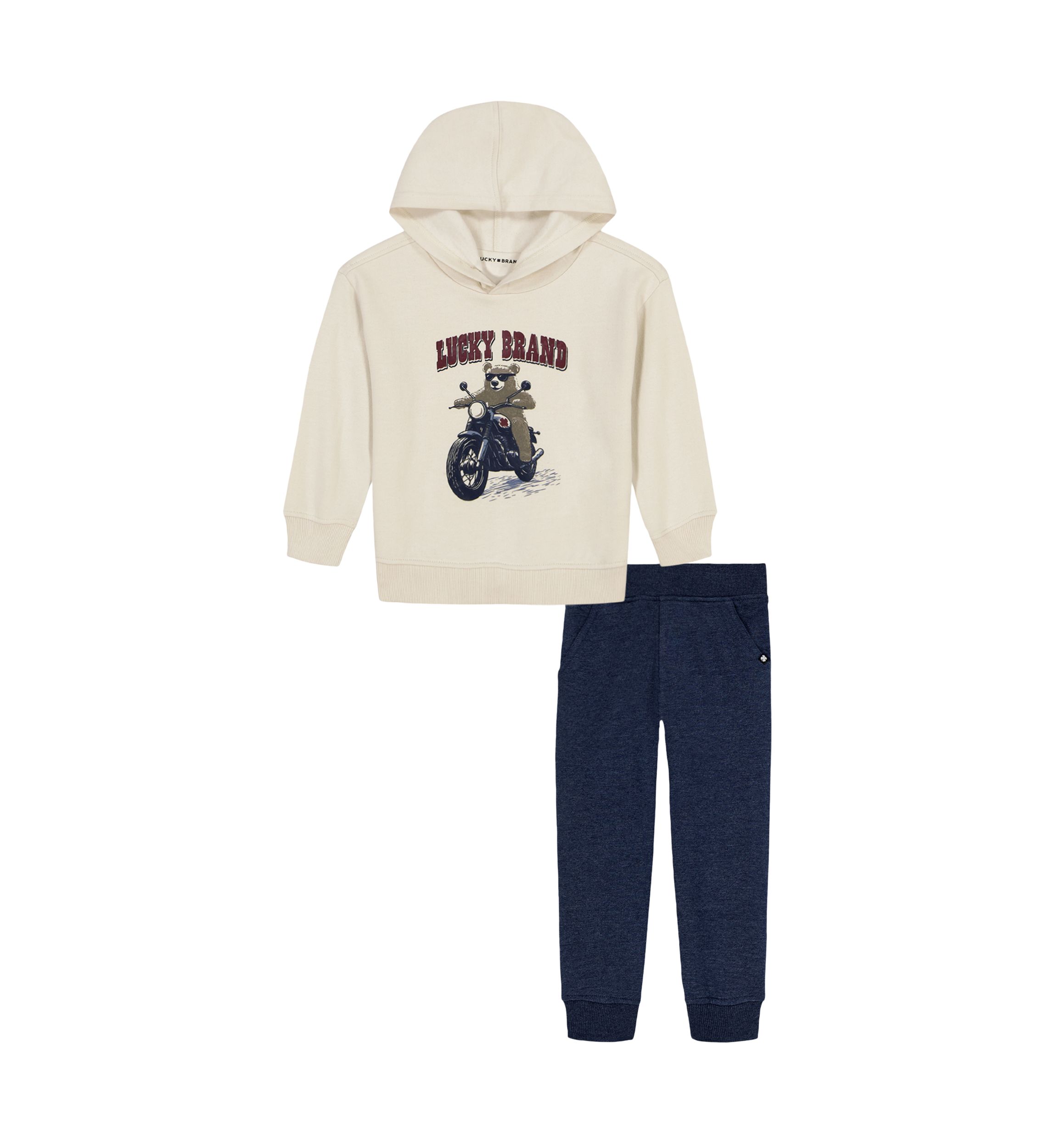 Toddler Boys Bear Graphic Hoodie Set 