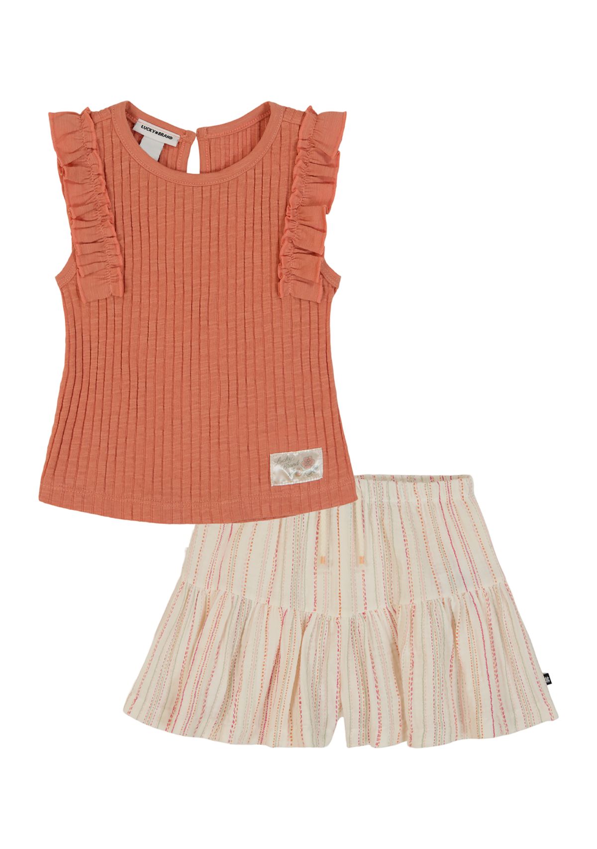 Toddler Girls Sweater Knit Top and Shorts Set