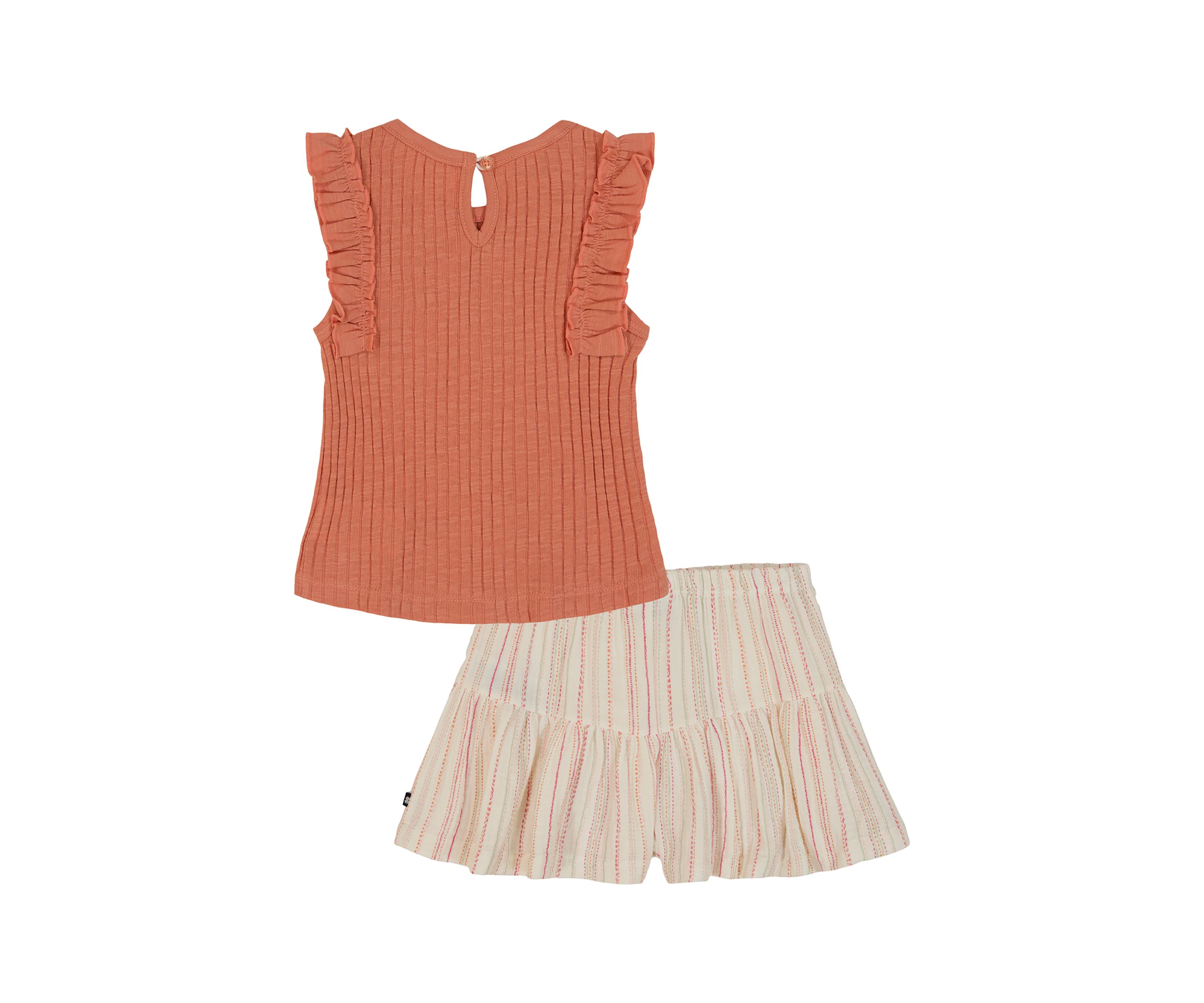 Toddler Girls Sweater Knit Top and Shorts Set