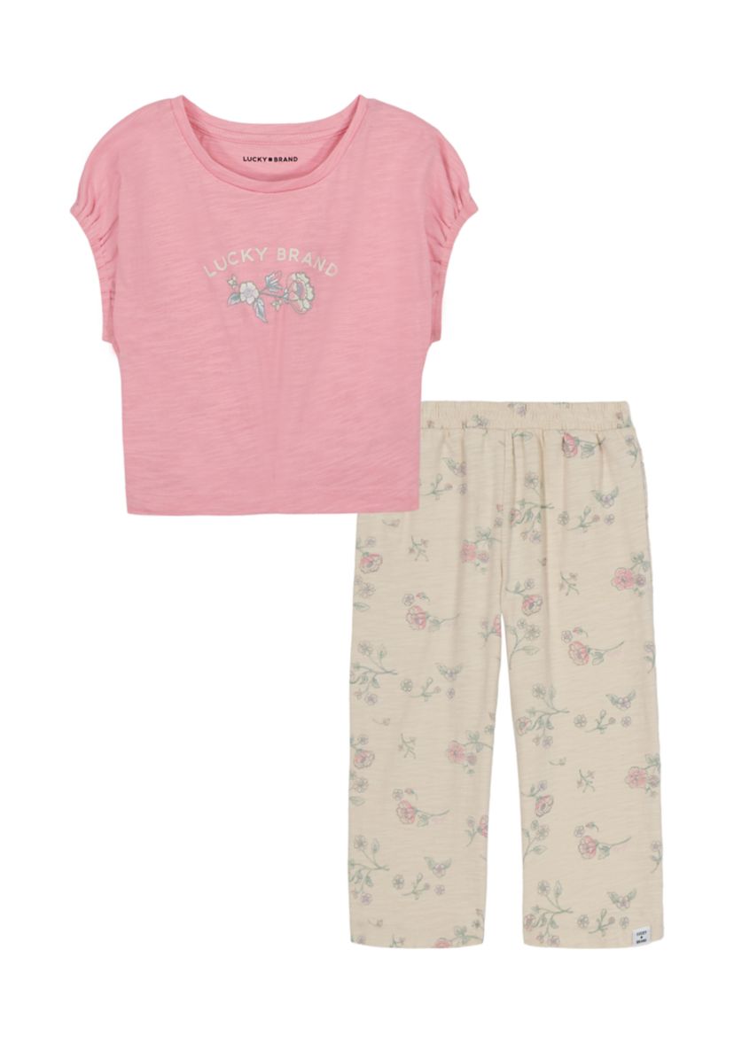 Toddler Girls Knit Top and Knit Pants Set