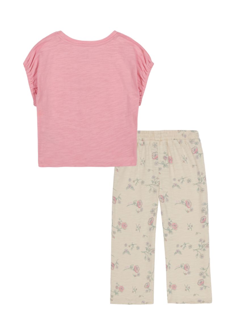 Toddler Girls Knit Top and Knit Pants Set