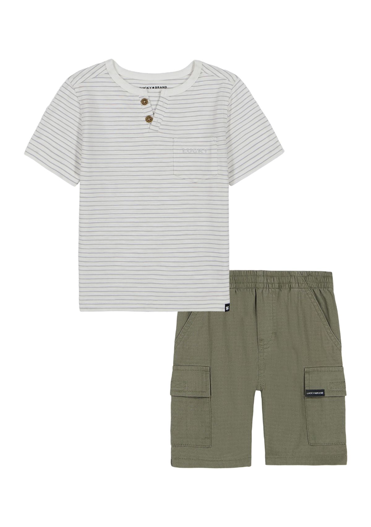 Toddler Boys Henley T-Shirt and Shorts