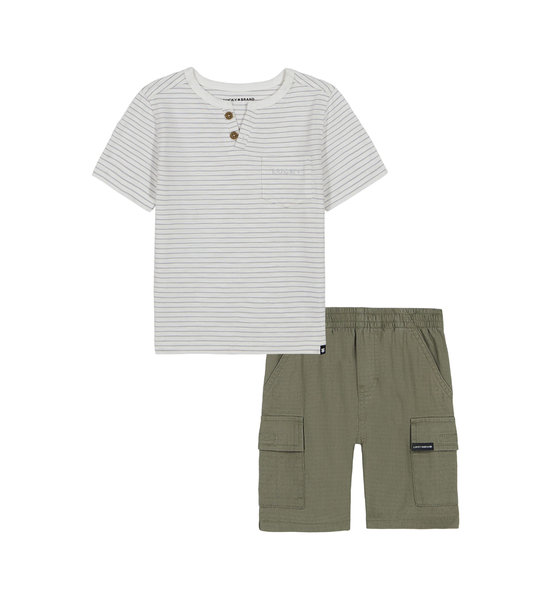Toddler Boys Henley T-Shirt and Shorts