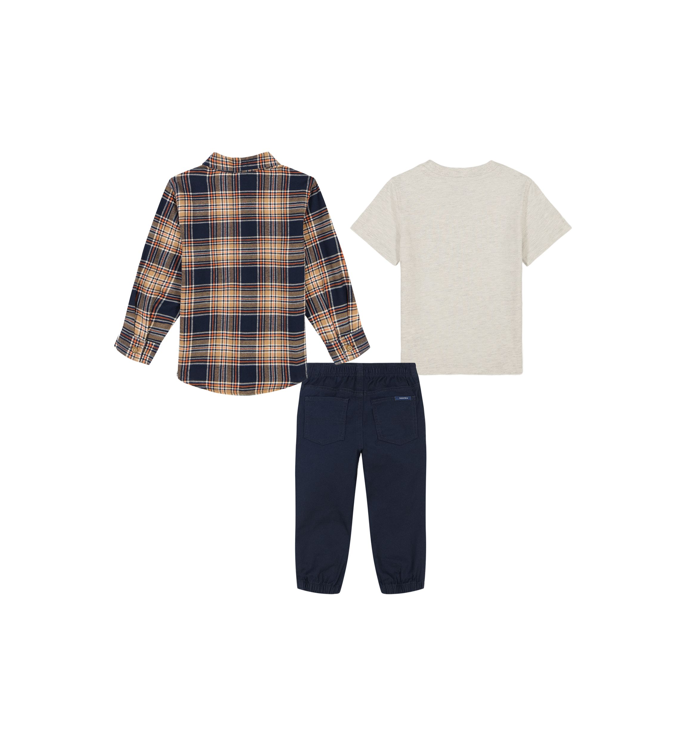 Toddler Boys 3 Piece Button Down Shirt and Pants Set