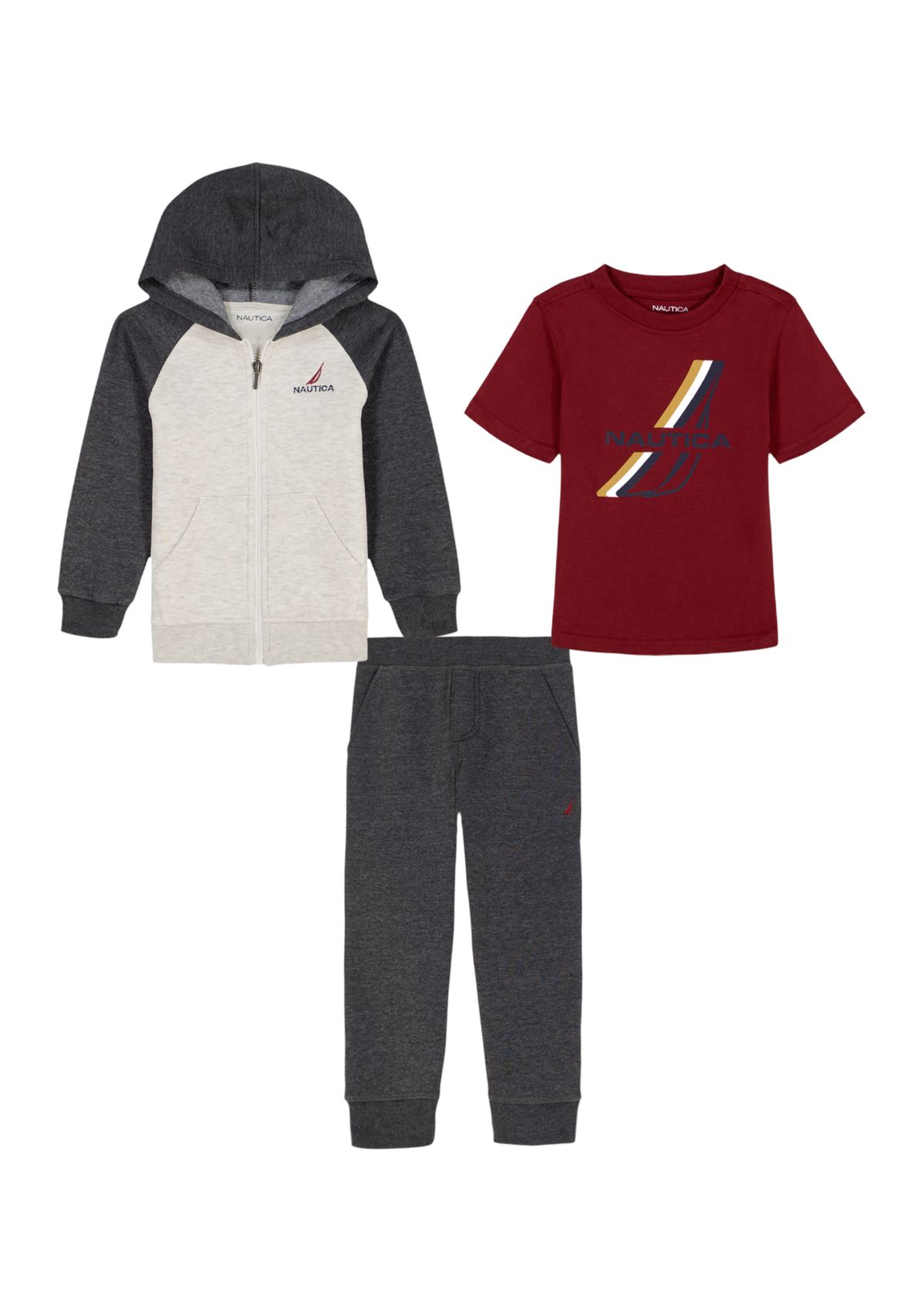 Baby Boys 3-Piece Full-Zip Jogger Set 