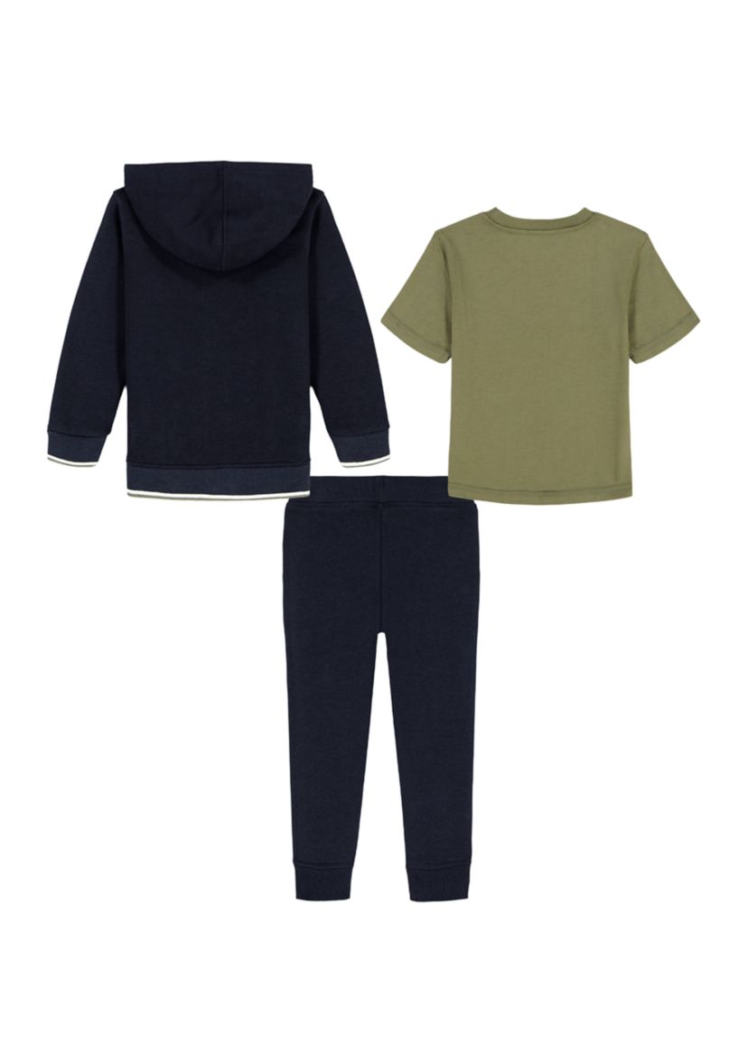  Baby Boys 3-Piece Full-Zip Jogger Set 
