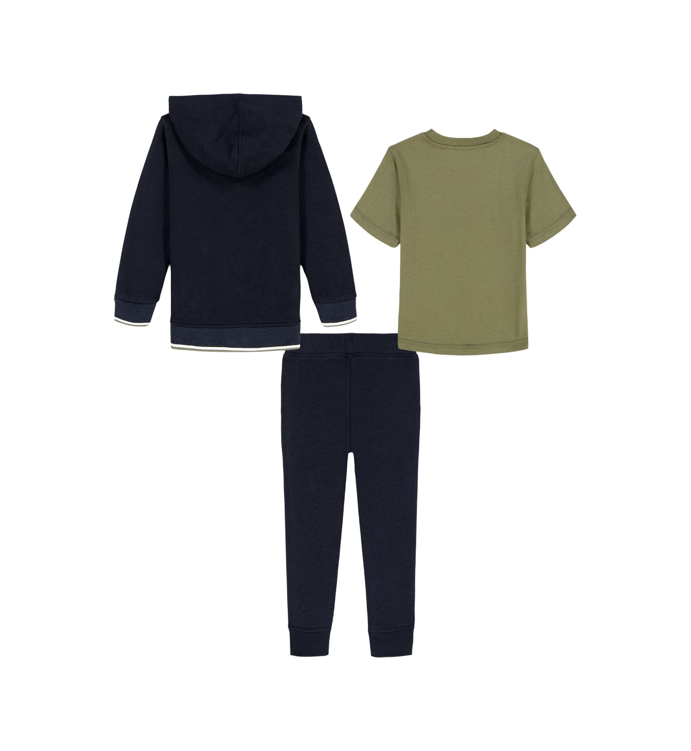Toddler Boys 3-Piece Full-Zip Jogger Set 