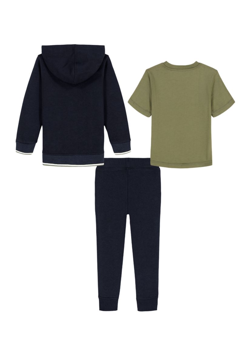 Toddler Boys 3-Piece Full-Zip Jogger Set 