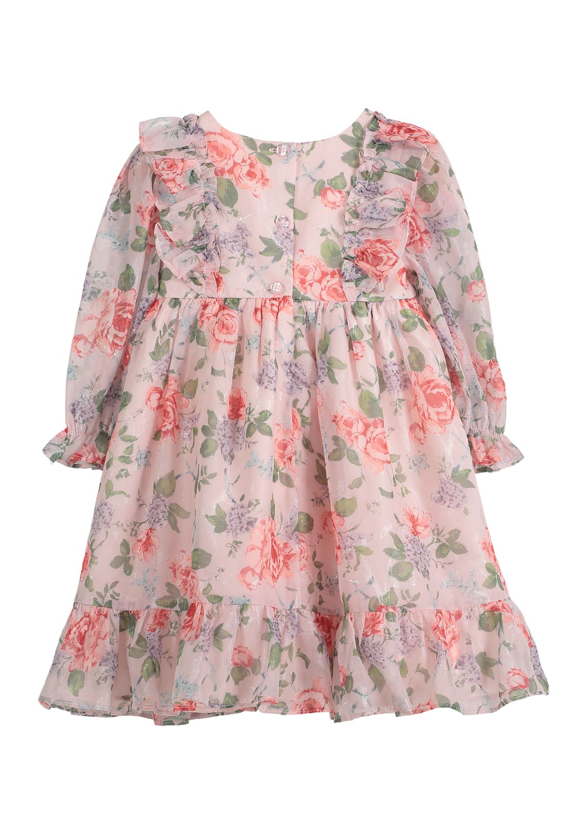 Baby Girls Ruffle Front Floral Printed Dress