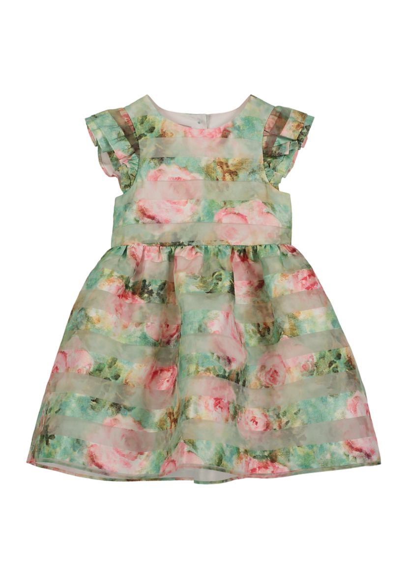 Toddler Girls Monet Shadow Stripe Dress