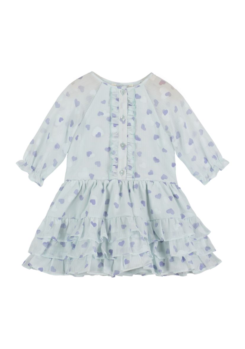 Baby Girls Heart Printed Dress 