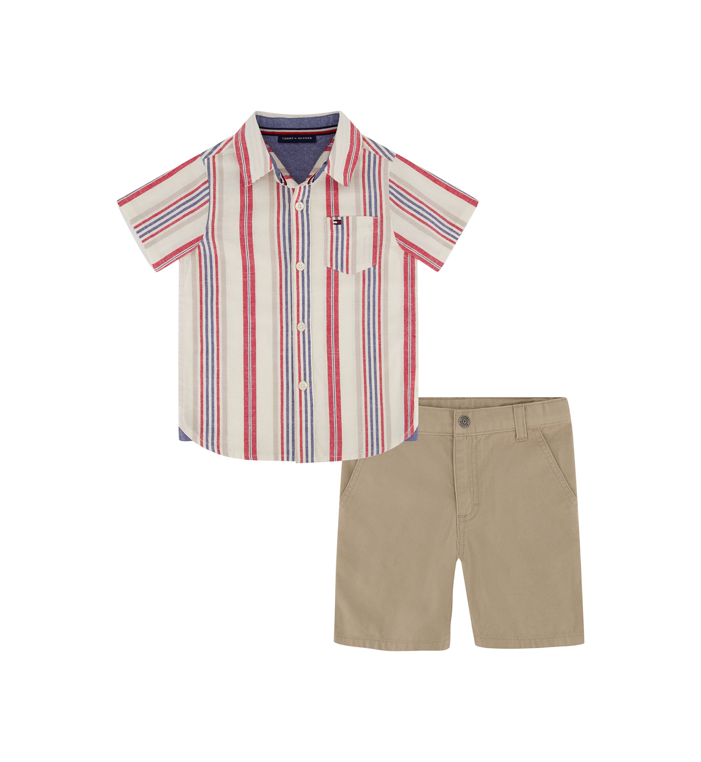 Toddler Boys Woven Shirt and Shorts Set