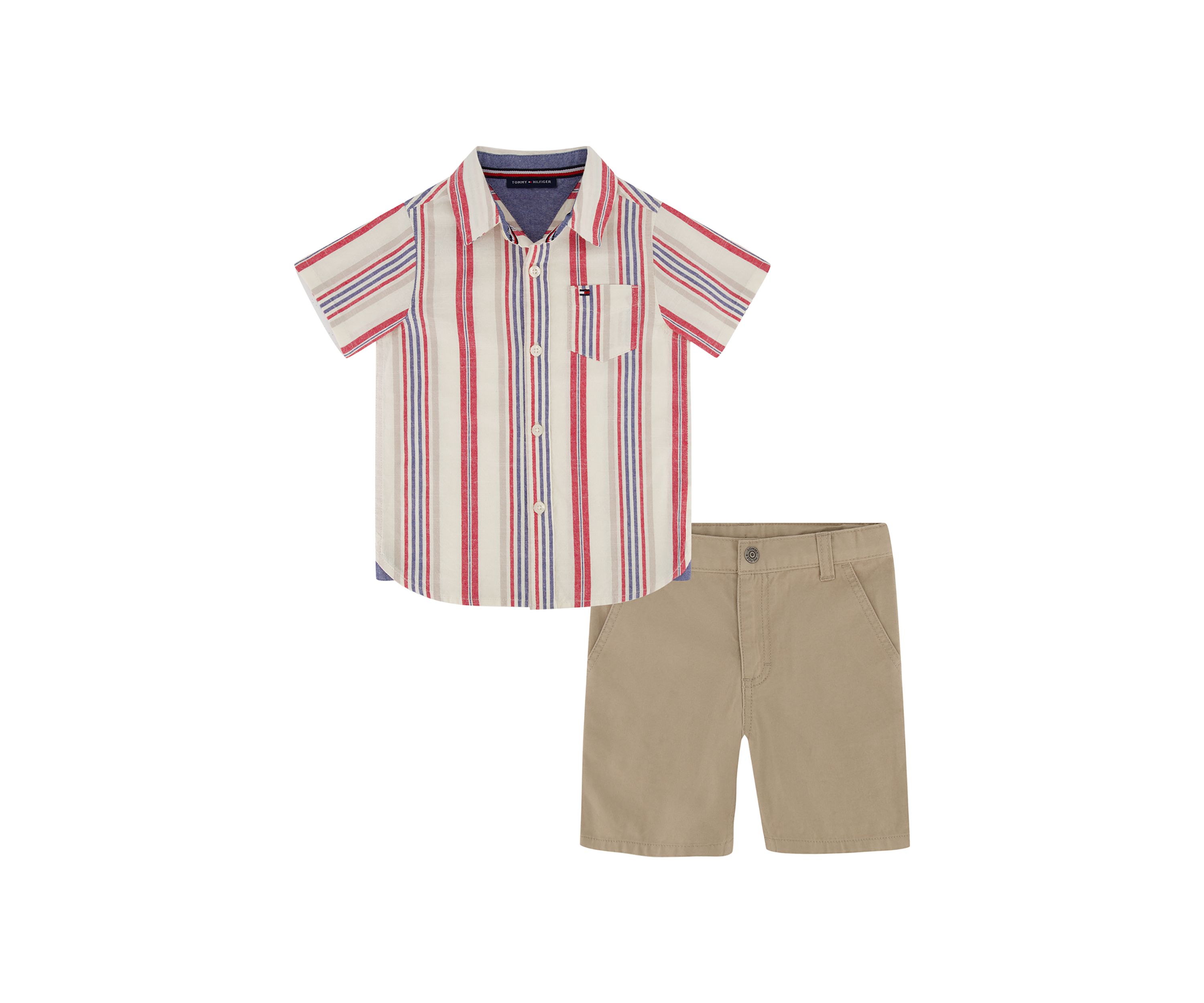 Toddler Boys Woven Shirt and Shorts Set