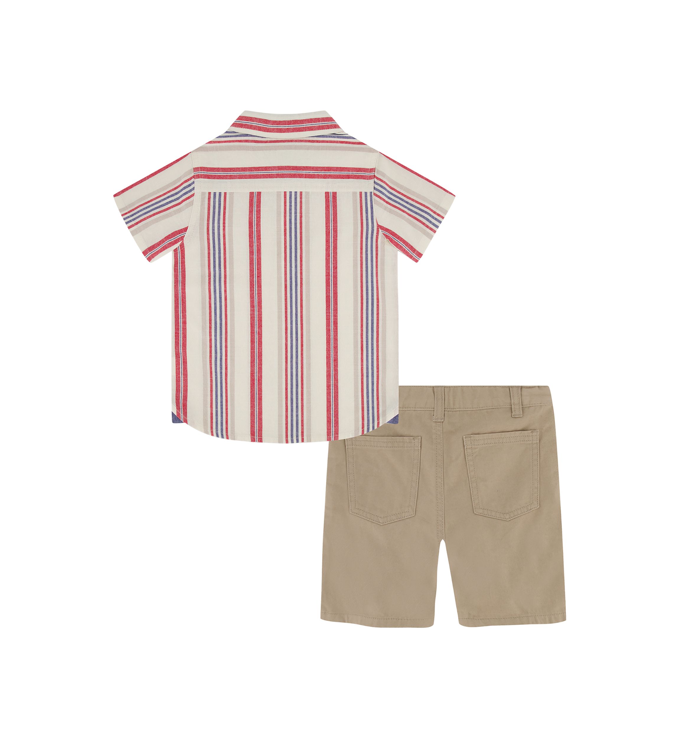 Toddler Boys Woven Shirt and Shorts Set