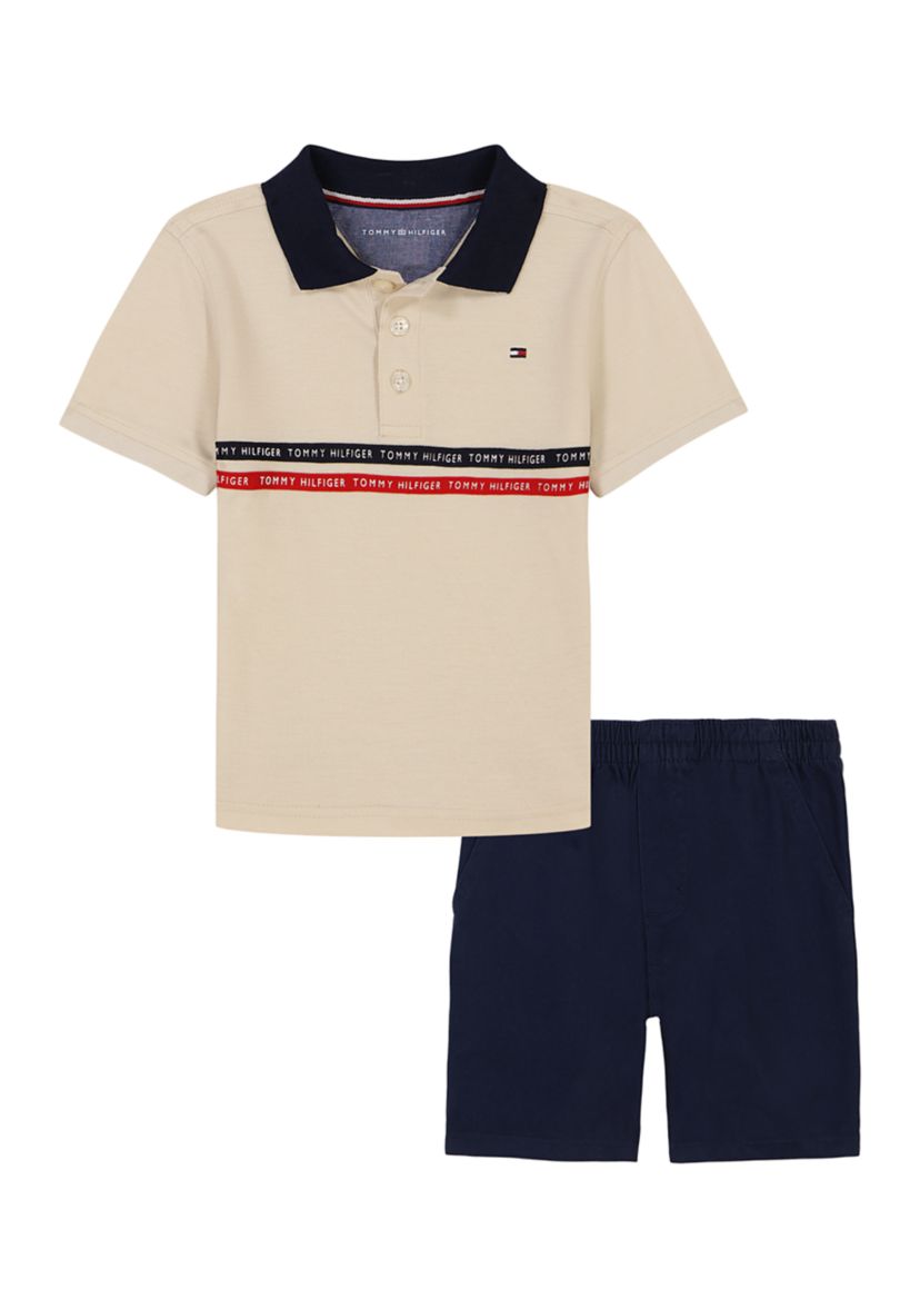Toddler Boys Polo Shirt and Shorts Set