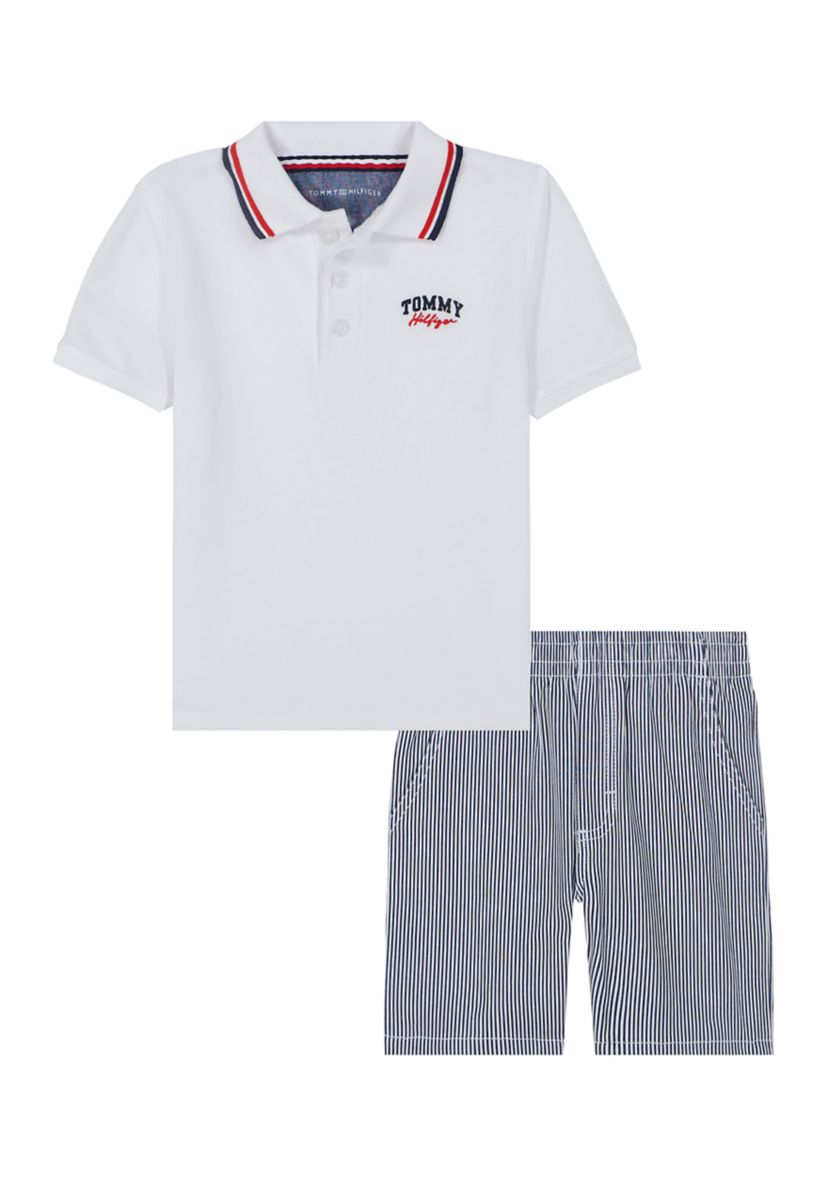 Toddler Boys 2 Piece Polo Shorts Set